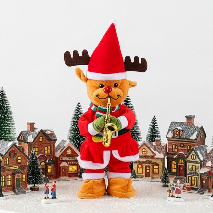 윈터벨 크리스마스 춤추는 댄싱 인형, 1개, 루돌프