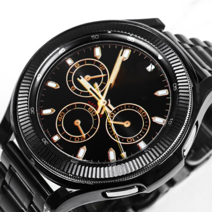 타임스토리 갤럭시워치4 클래식 46mm 호환 베젤링, K-44 유광블랙