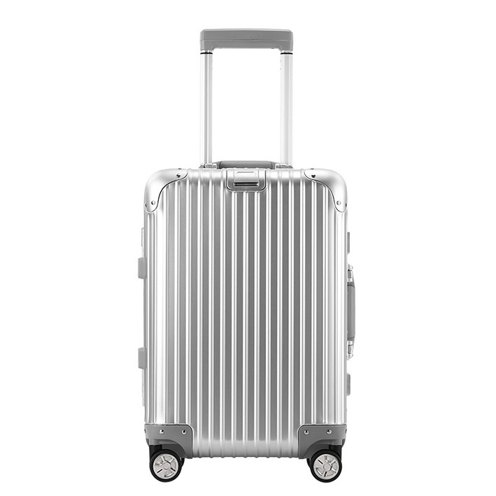 알루미늄 마그네슘 합금 하드 캐리어 20인치 24인치 기내용 캐리어 TSA 비밀번호 잠금 비즈니스 캐리어 남녀 실버 360도 저소음 유니버셜 휠 메탈 박스캐리어