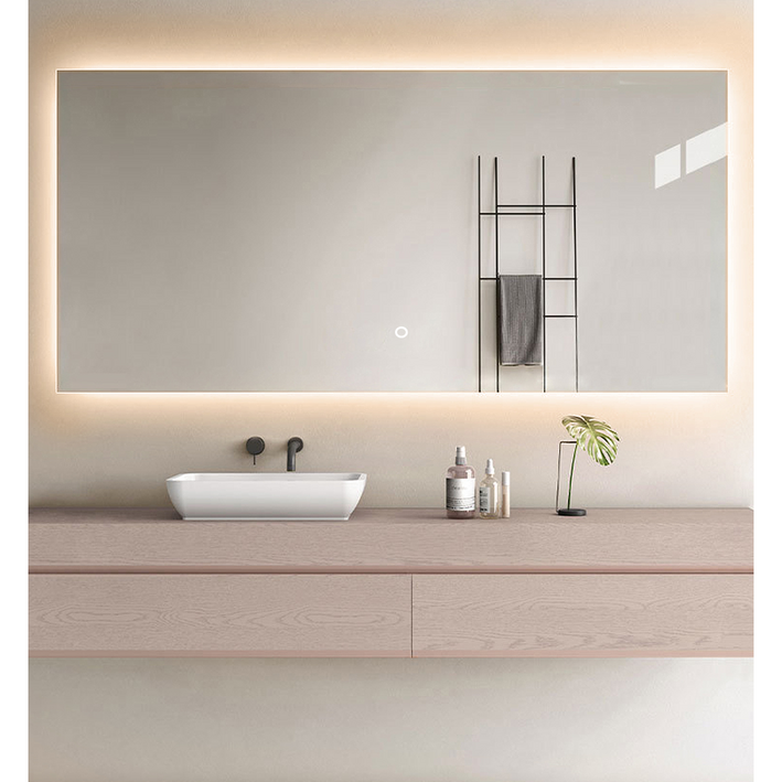 LED 간접조명 사각형 거울 욕실 화장대 인테리어 3색변환 터치형