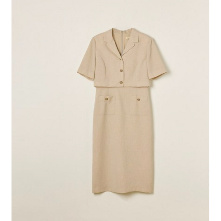 로엠 여성용 린넨라이크 2in1 롱 원피스