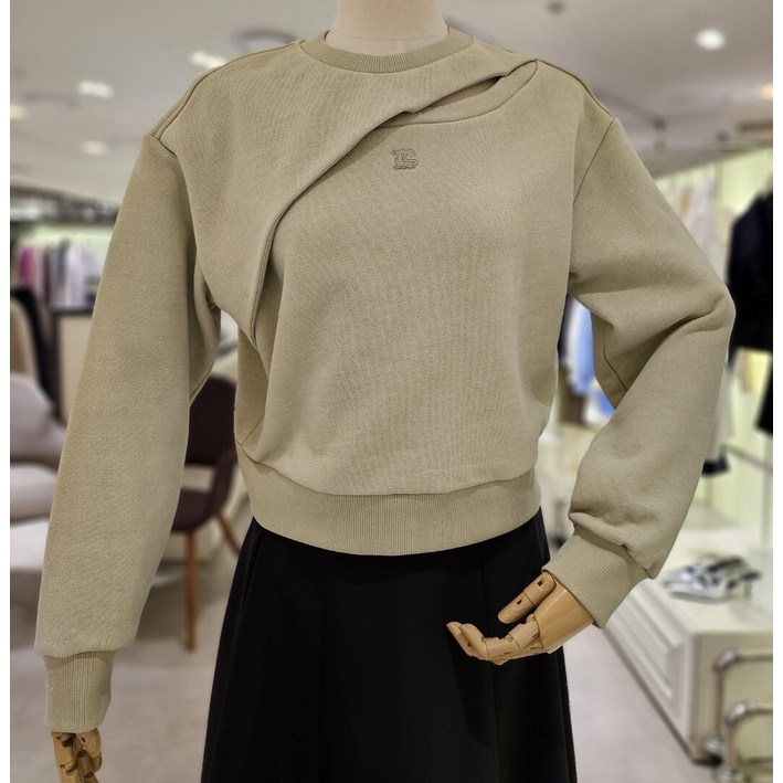 [AK플라자] [주크] 엠브로이더리 슬릿 맨투맨 티셔츠