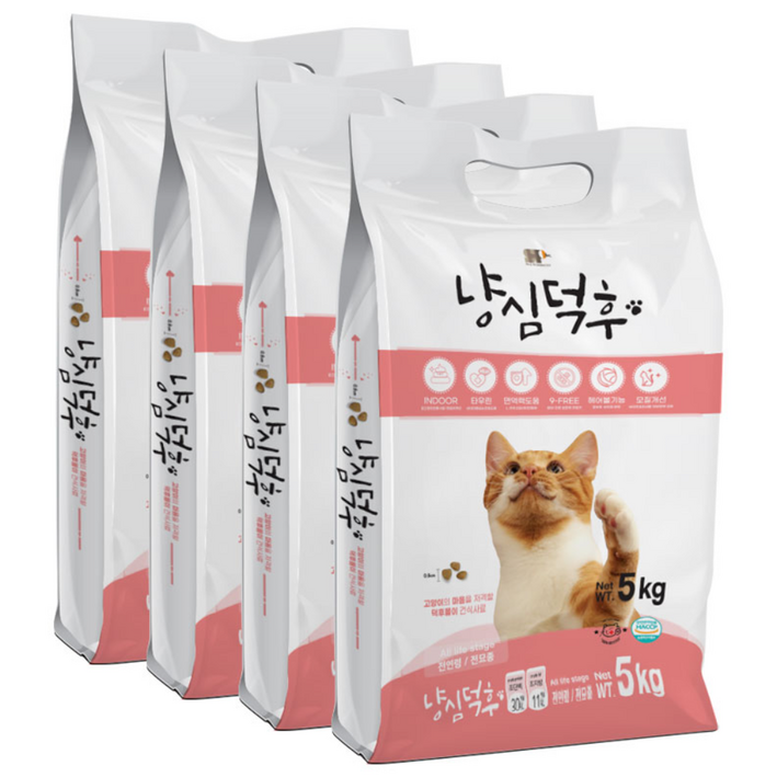 냥심덕후 고단백 고양이 사료 5kg 4개, 5kg, 4개, 닭