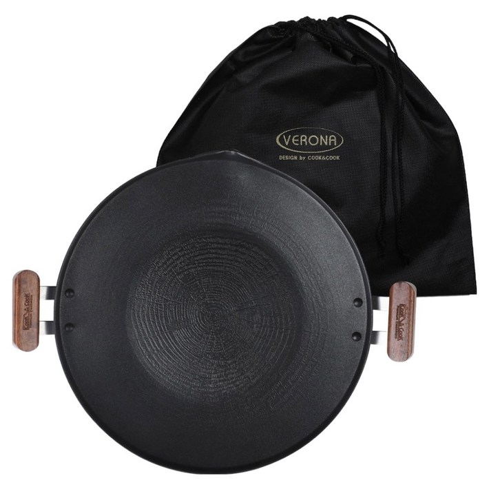 쿡앤쿡 인덕션 국산 베로나 초경량 멀티 그리들팬  전용가방, 35cm, 1개