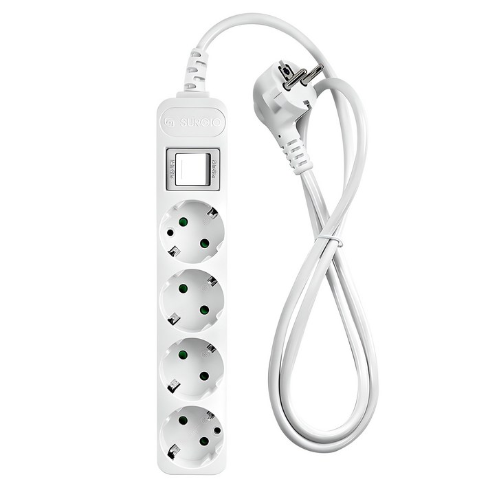 모노케어 접지 전선형 멀티탭 4구 DH2048NT DH1049ST, 3m, 화이트, 1개