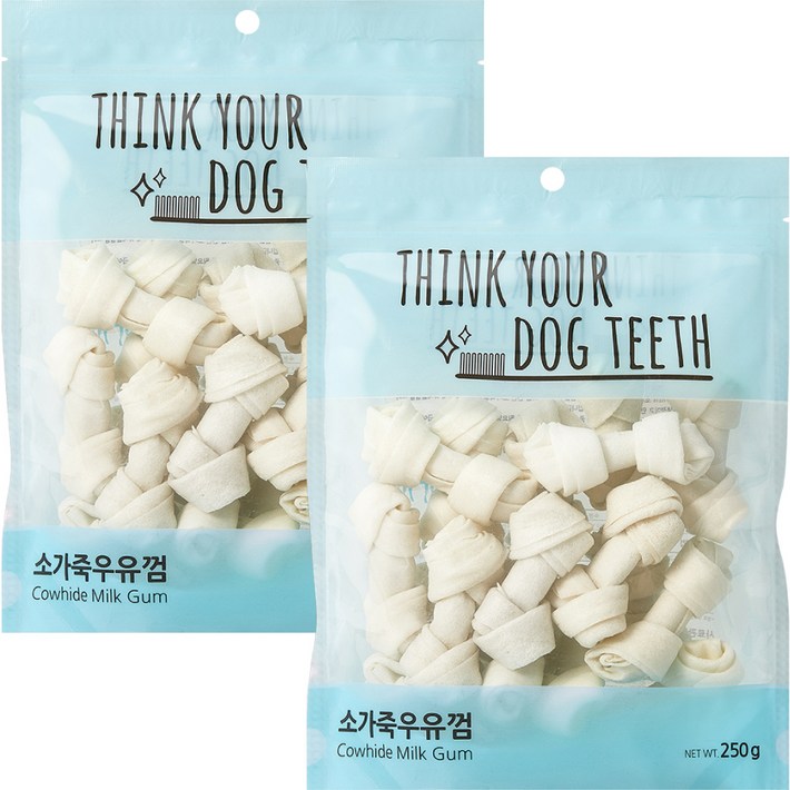 강아지 Think your dog teeth 소가죽우유껌 소형 250g
