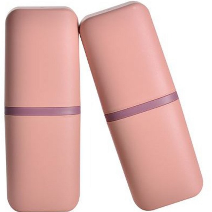 칫솔케이스 로즈망고 휴대용 칫솔통 핑크 ROSE7723, 400ml, 2개