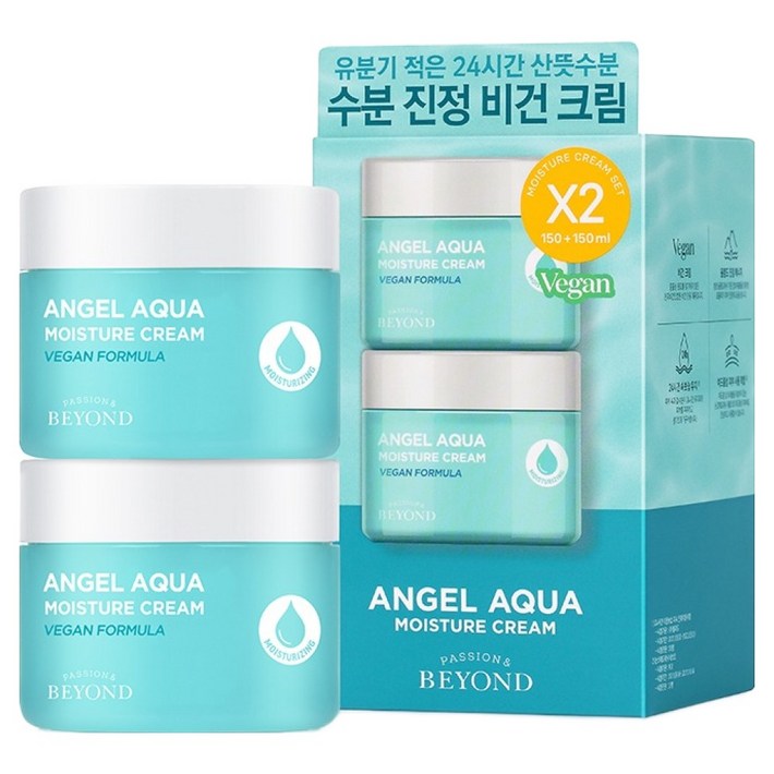 비욘드 엔젤 아쿠아 수분 진정 크림 기획 세트, 150ml, 2개