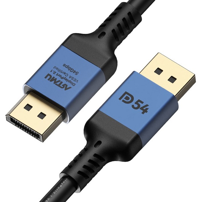 아트뮤 VESA 인증 DP to DP 2.1 DP54 16K DisplayPort 케이블 메탈블루, 3m, 1개, 3m, 1개