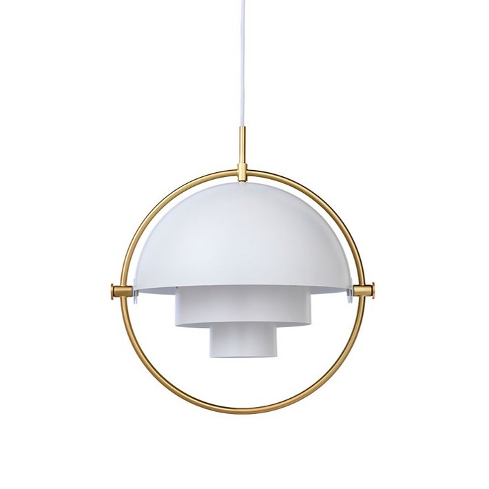 구비 멀티라이트 펜던트 브라스 조명, 화이트