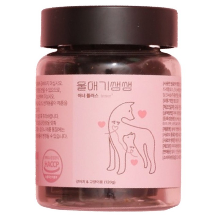 디어랩스 강아지 울애기쌩쌩 이너플러스 켁켁거림 기관지 심장 신장 간 영양제, 60정, 종합영양제, 1개