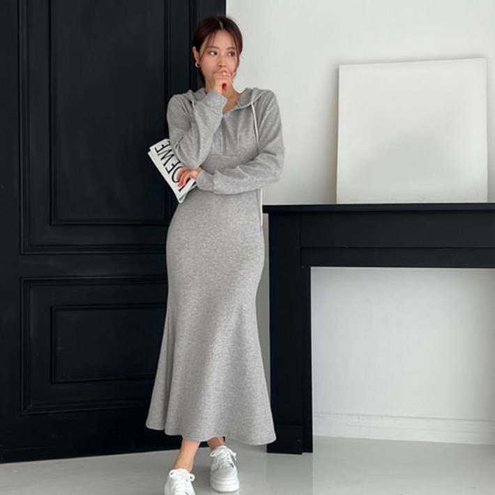 난닝구 베리투 반집업후드 원피스