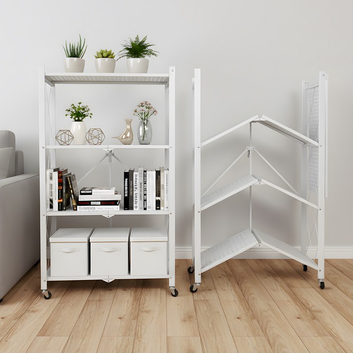 코멧 원터치 접이식 다용도 이동식 선반