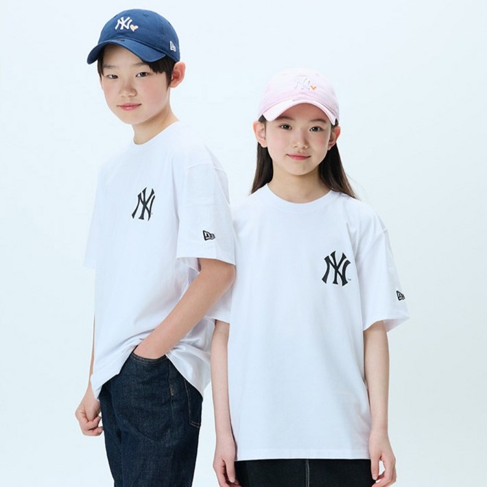 뉴에라 아동용 MLB 베이직 로고 반팔 티셔츠 14721873