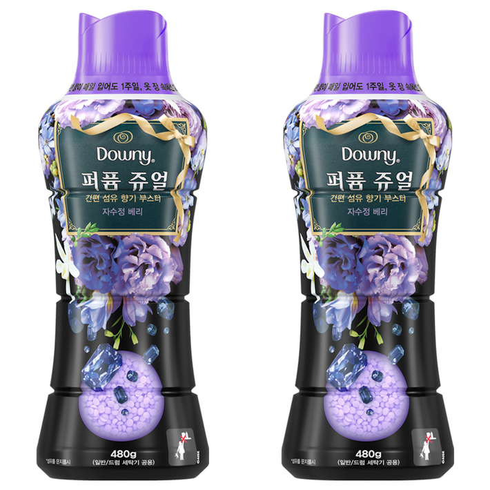 다우니 퍼퓸 쥬얼 자수정 베리 향기부스터, 480g, 2개