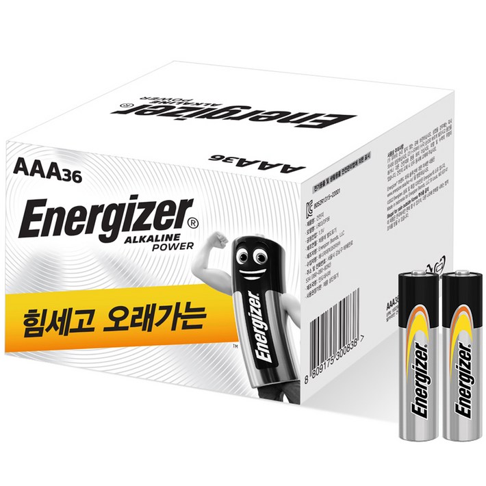 에너자이저 알카라인 AAA 건전지, 36개, 1세트 - 쇼핑뉴스