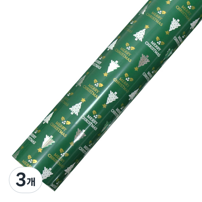 크리스마스 비닐 증착롤 포장지 53cm x 17m