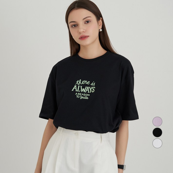 ELLE GIRL 루즈핏 올웨이즈 프린트 반팔 티셔츠