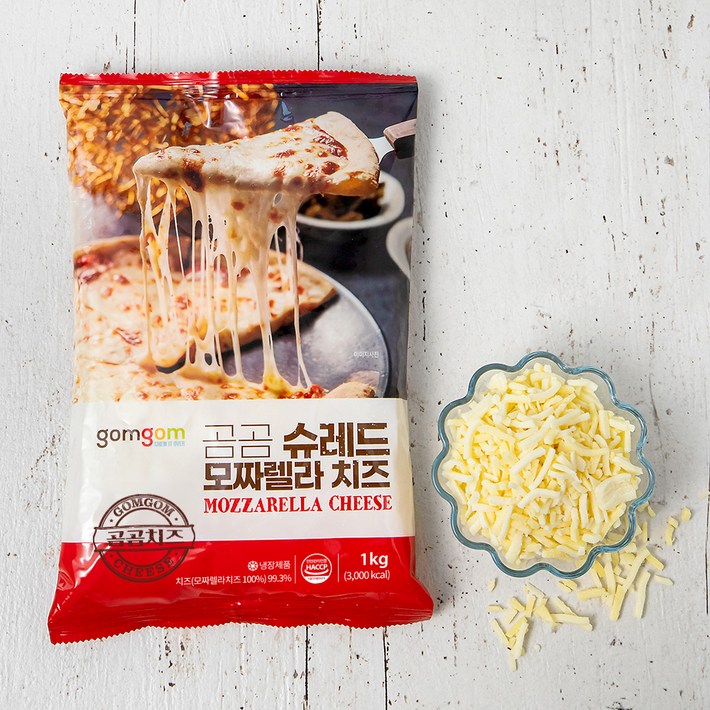 곰곰 슈레드 모짜렐라 치즈, 1kg, 1개입, 1개