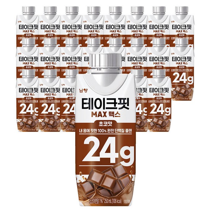테이크핏 맥스 초코맛 드링크믹스 RTD, 250ml, 24개