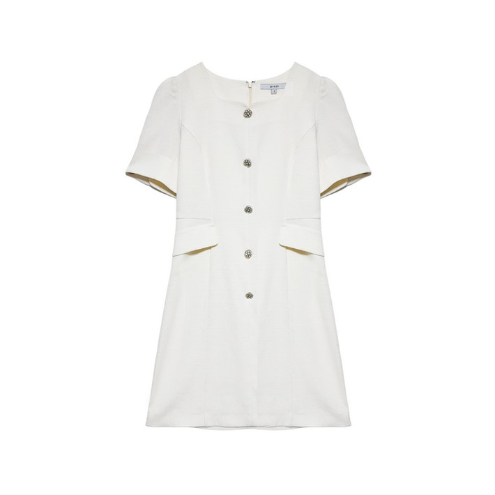 온앤온 여성용 트위드 반팔 원피스