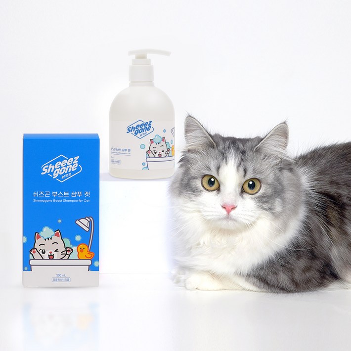 쉬즈곤 부스트 캣 저자극 애플블라썸 향 고양이 샴푸, 300ml, 1개