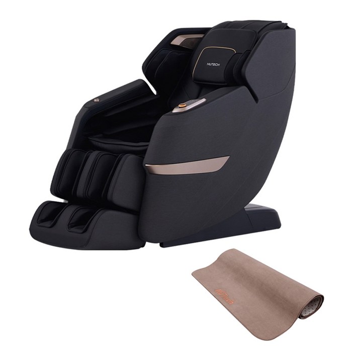 휴테크 올포유 무중력 안마의자 방문설치, 모던블랙클래식골드안마의자  랜덤발송사각러그, HTN16