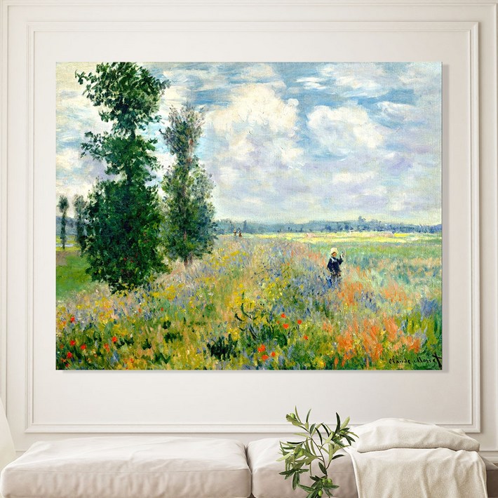 세잔느화실 명화 캔버스 인테리어 현관액자 클로드 모네 양귀비 들판