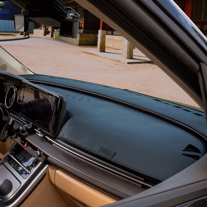 gaon 가죽 대쉬보드커버 3세대, 블랙, 카니발 4세대 20년8월23년10월센터스피커유