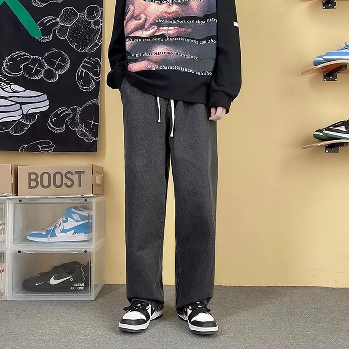 남성용 DM 밀리 베이직 와이드 팬츠