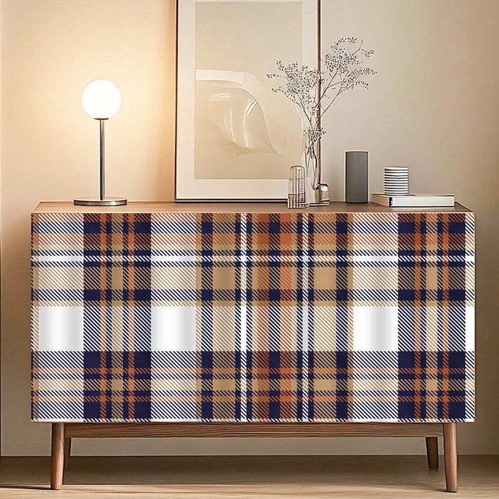 아티홈 기하학 패턴 벨크로 캐비닛 커튼