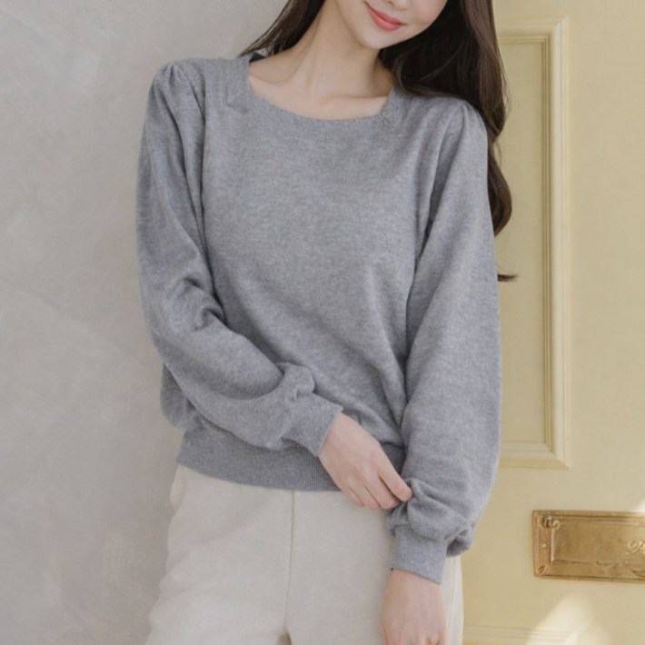 라라온 코튼 면 스퀘어넥 긴팔 맨투맨 25TSP3589