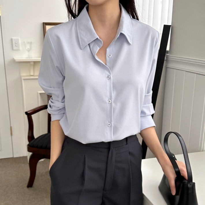 플루터 여성 블라우스 구김없는 여자 셔츠 링클프리 14가지 컬러