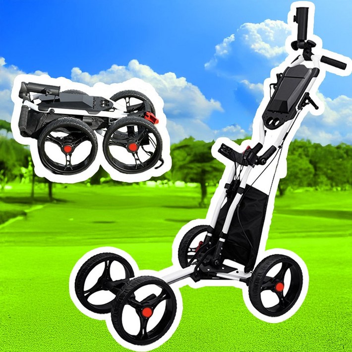 로알스윙 강한 4륜 골프 접이식카트 손카트 핸드카트  캐리어  골프백