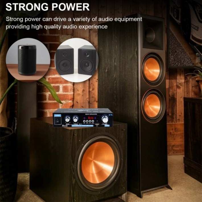 원격 제어 HiFi 스테레오 전력 증폭기와 Bluetooth 호환 홈 시어터 스피커용 2채널 스테레오 오디오 증폭기