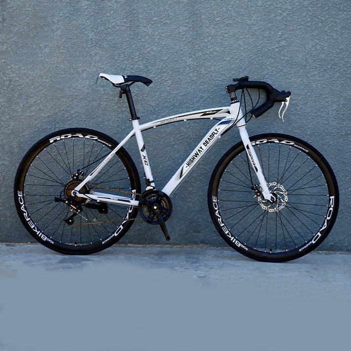 JINGMING 산악자전거 모노코크 레이싱 스프린터 솔리드 26인치 MTB, 화이트블랙 24단-40칼바퀴