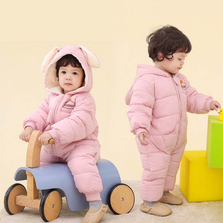 즉시출고 몽실이 래빗 패딩 방한 우주복 아동복 외출복 겨울 유아