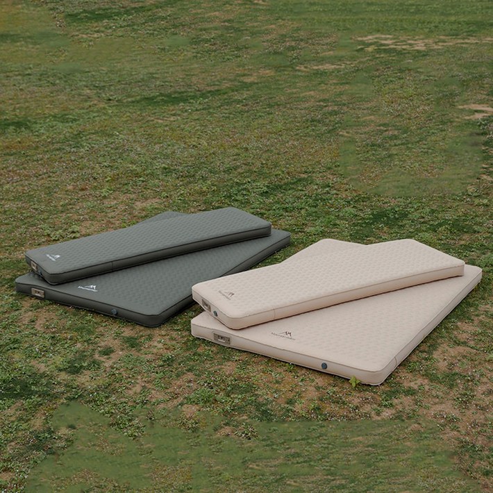마운틴하이커 캠핑 에어 매트 휴대용 자충 매트리스 펌프 내장형