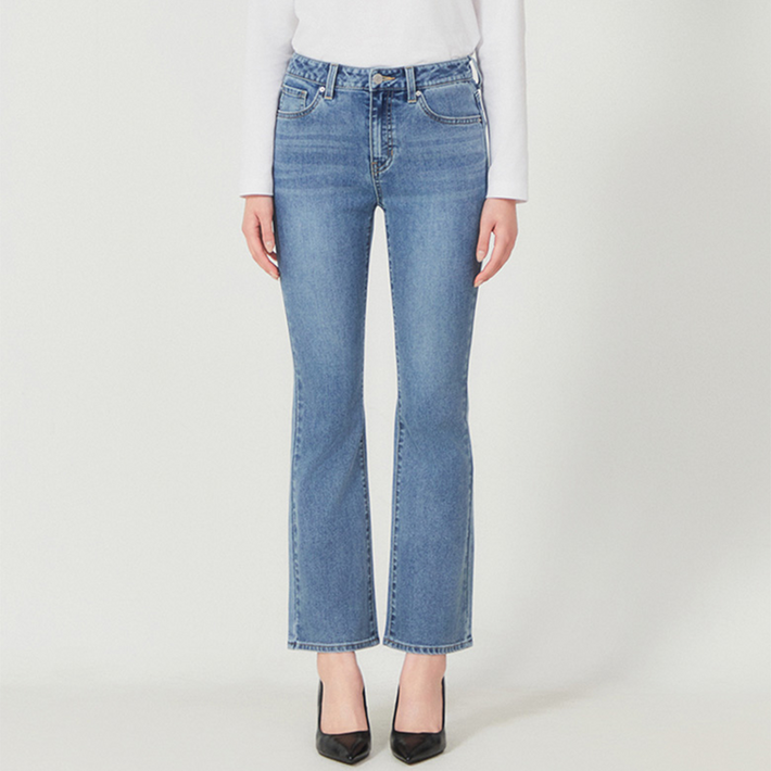 백화점 정품 게스 여성 슬림 부츠컷 청바지 미디엄블루