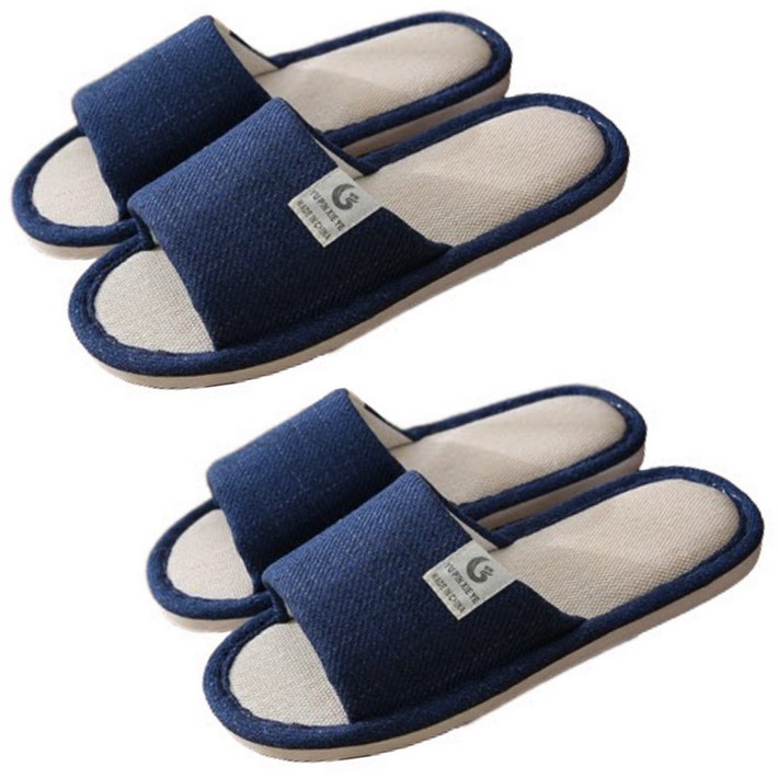 11 인사이드리빙 푹신한 실내 슬리퍼 집 거실 실내화 쿠션 층간소음 실내용 슬리퍼 거실화 룸슈즈, 네이비, 2개