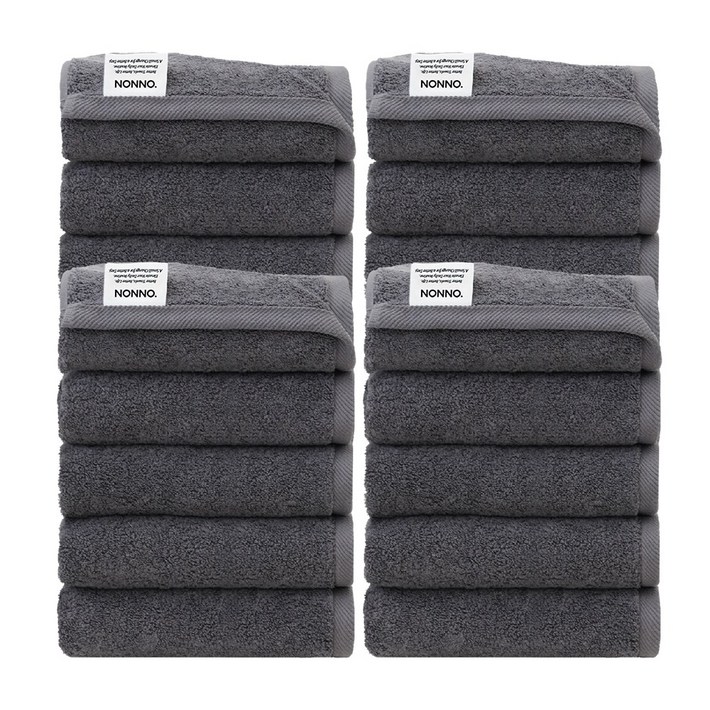 NONNO 국내생산 호텔수건 200g 40수 코마사, 진그레이, 20개