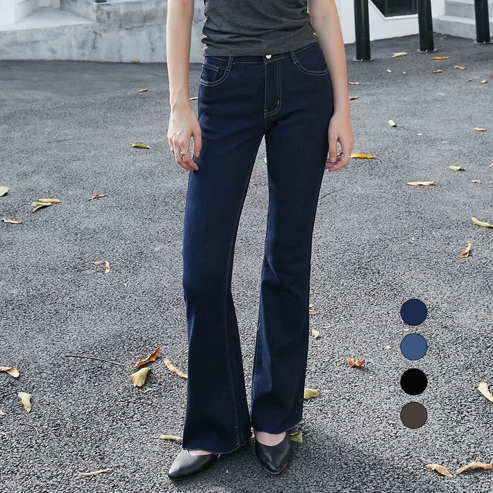 엘블로썸 여성 겨울기모 히든밴드 스판좋은 부츠컷 청바지