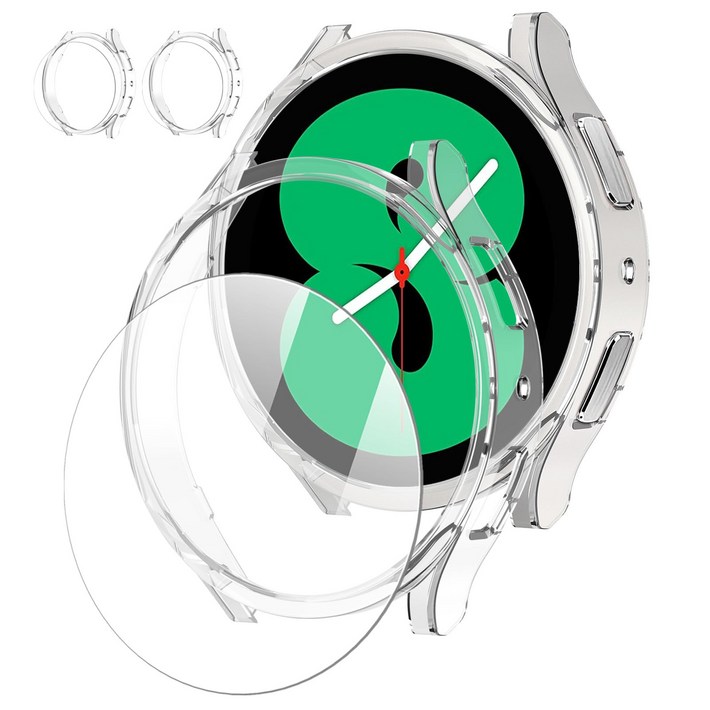 갤럭시워치 호환 보호 PC강화유리 풀커버 케이스  2세트 4세트