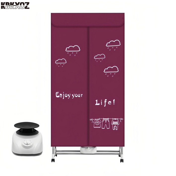 KBKXOZ 옷장형 건조기 겸 스타일러 세탁 빨래 소형 미니 의류 건조기 신발건조기 소형건조기 15kg, 자주색