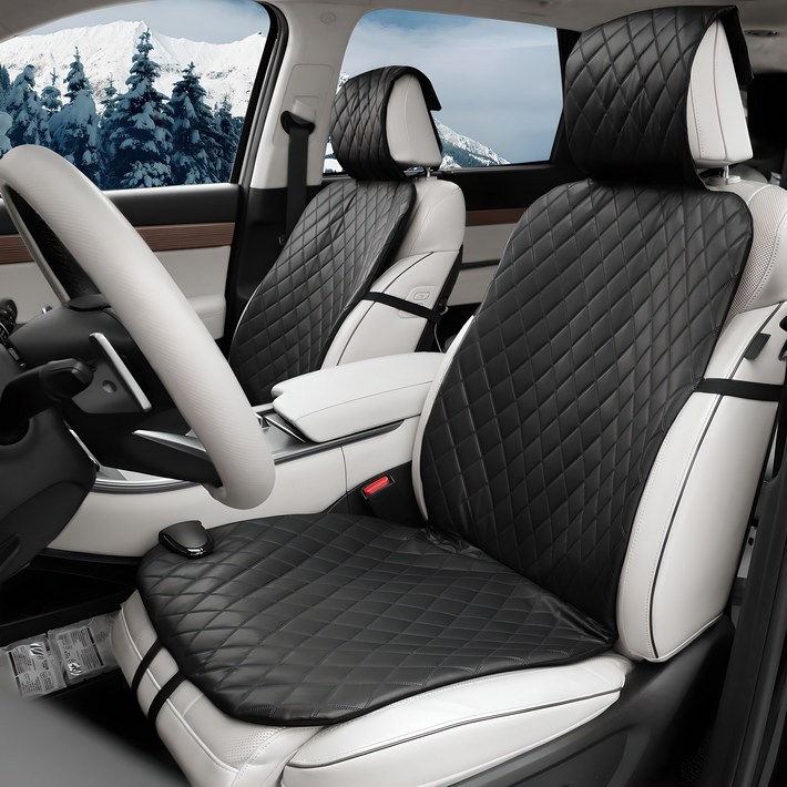 엑스핏 국산 고급 가죽 자동차 열선시트 앞좌석 12v