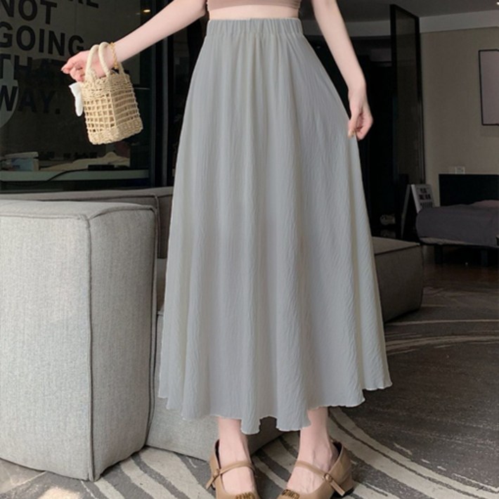신나몰 밴딩 고무줄 롱치마 루즈핏 A라인 신축 스커트 롱스커트