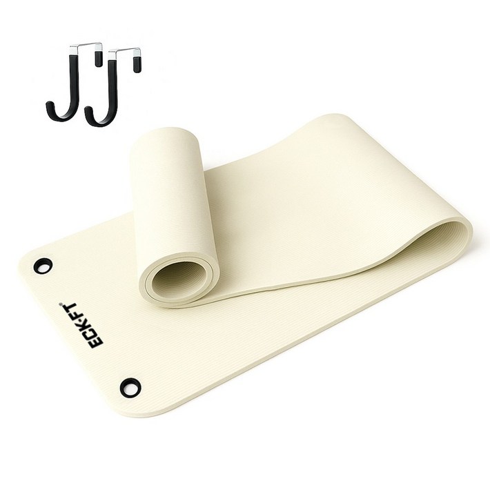 엑피트 벽걸이 요가매트 위생적보관 센터용등급, 아이보리, 1개