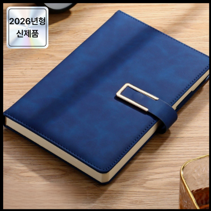 디오벨러 방수 고급 가죽 다이어리, 1개, 딥블루