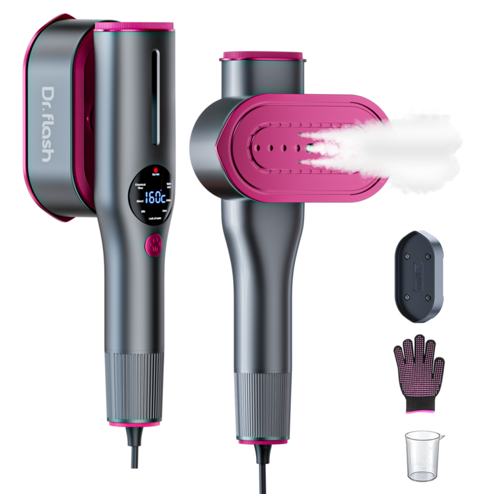 Dr.flash 핸디형 스팀다리미 6가지 모델 여행용 휴대용 핸드 미니 스팀 다리미 2in1 회전 헤드