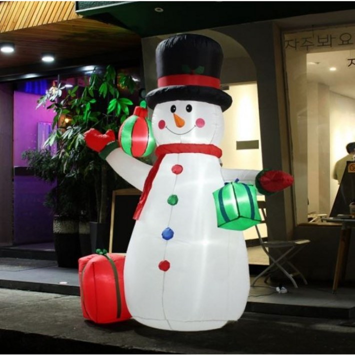 LED 에어벌룬 대형 선물가득 눈사람 야외전시 230cm